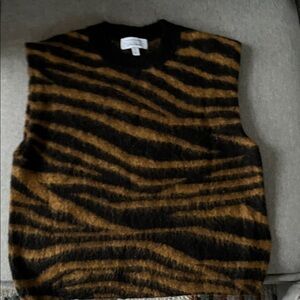 & Other Stories Tiger Stripe Crewneck Jacket